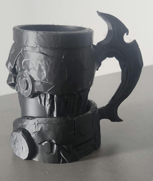 Cyberpunk Skull Can Holder – Futuristic 3D Printed Drink Sleeve Prop